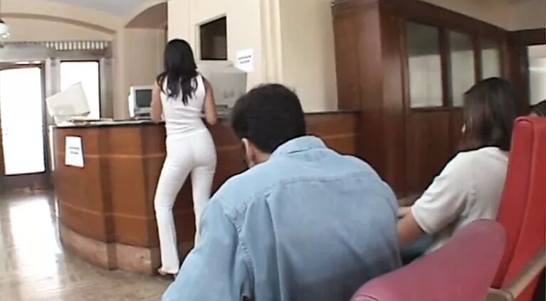 Three horny fellows crash the yogurt truck on the face of an Asian babe