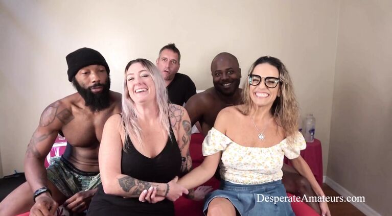 Casting Desperate Amateurs Foursome is more some fun in this BBW big tit fat ass tattooed booty banging hot milf sucking and get