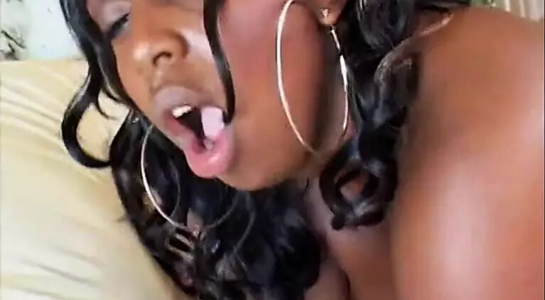 Black girl with large breasts gives dude good titty fuck